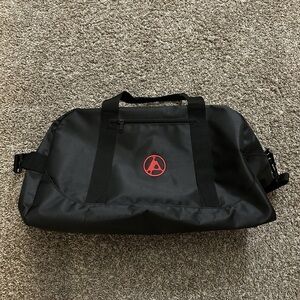 Black Duffel Bag with Red Logo
